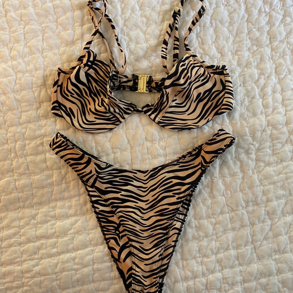Bamba Swim Bella Bra and Elle Bottoms in Tiger